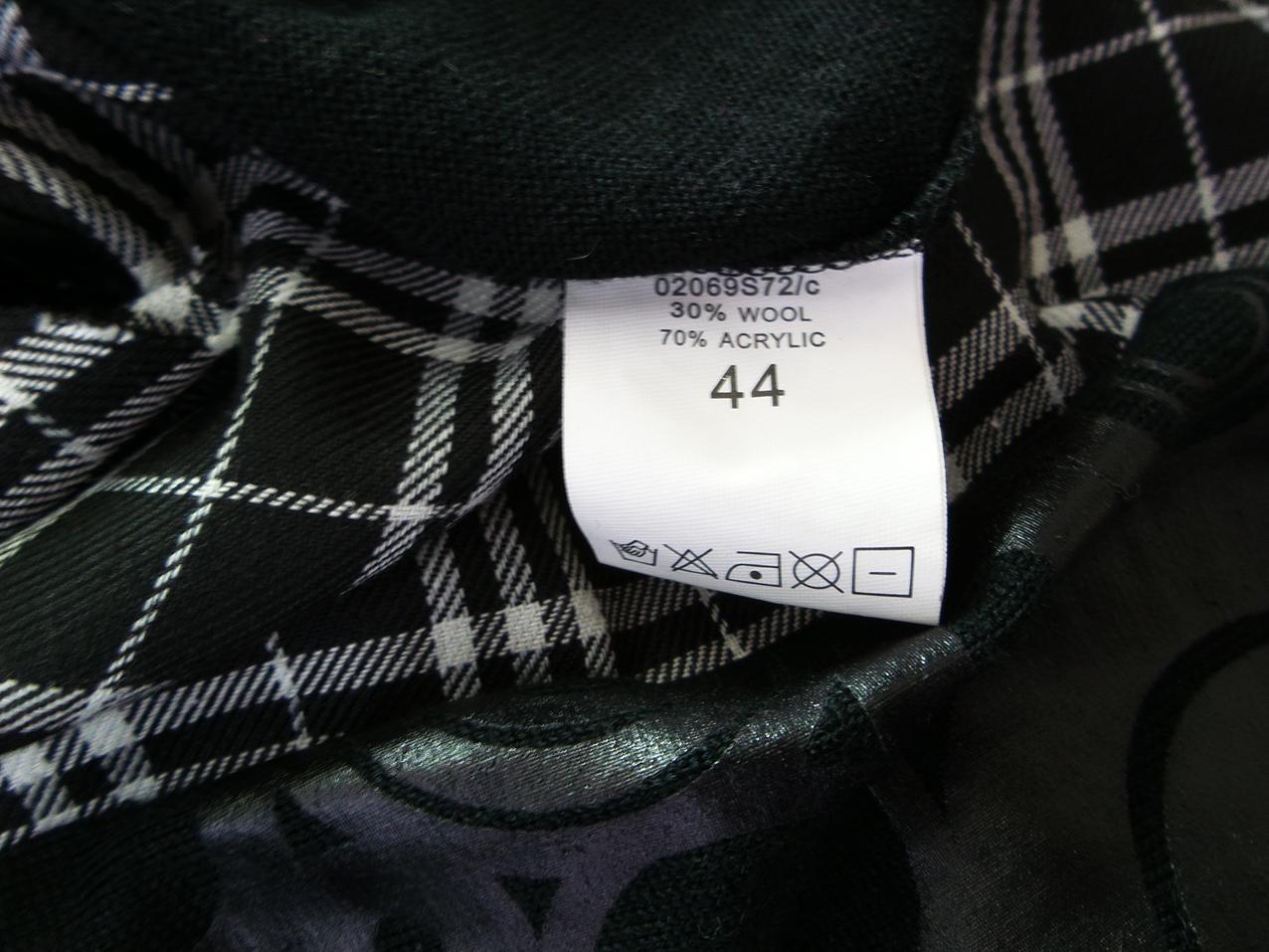Felka Fashion House Rozmiar 44 Kolor Czarny Kołnierz Sukienka Sweterkowa Długi rękaw Do Kolan Materiał Akryl