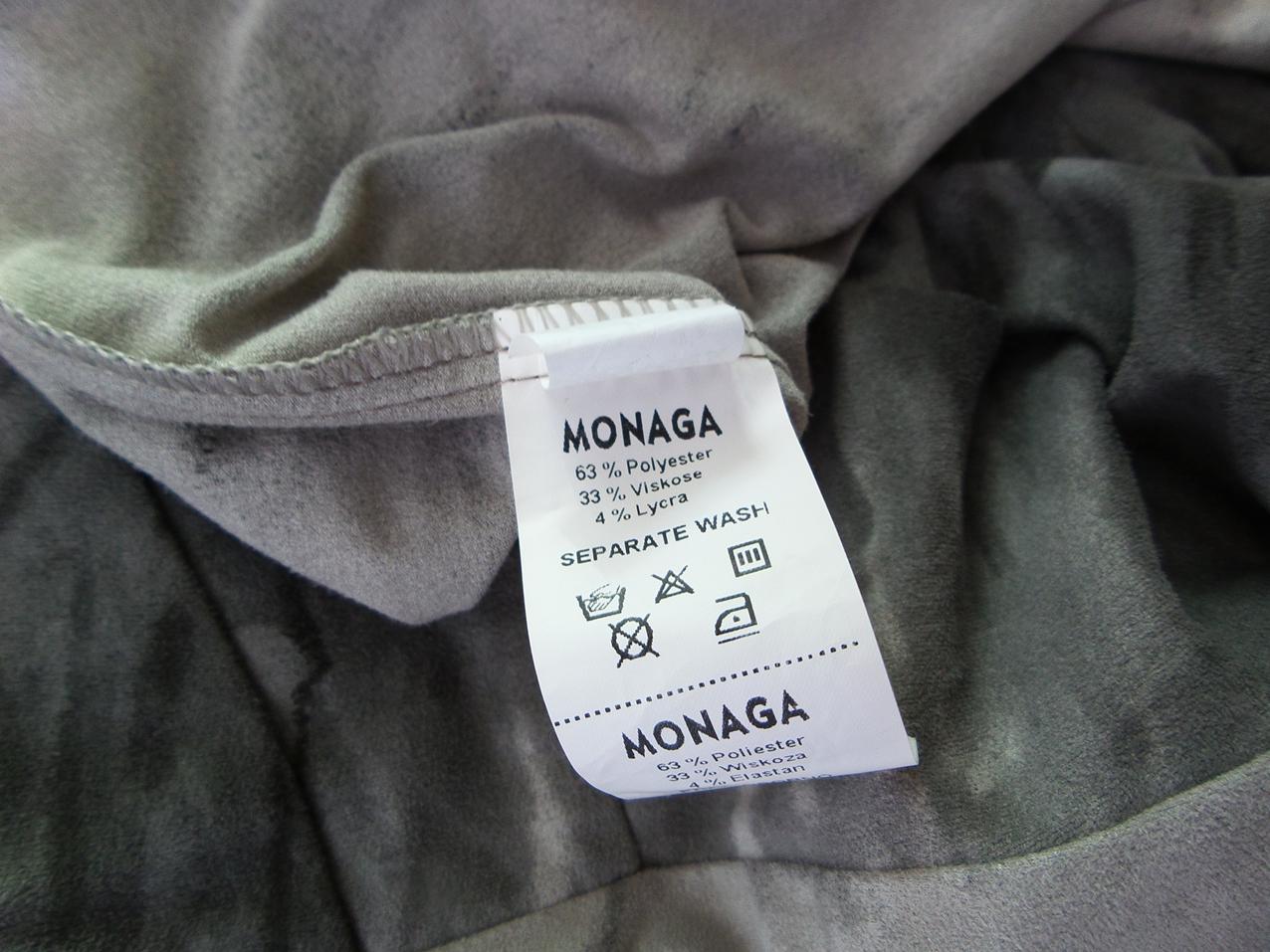 Monaga Rozmiar 40 Kolor Szary Okrągły dekolt Sukienka Ołówkowa Bezrękawnik Midi