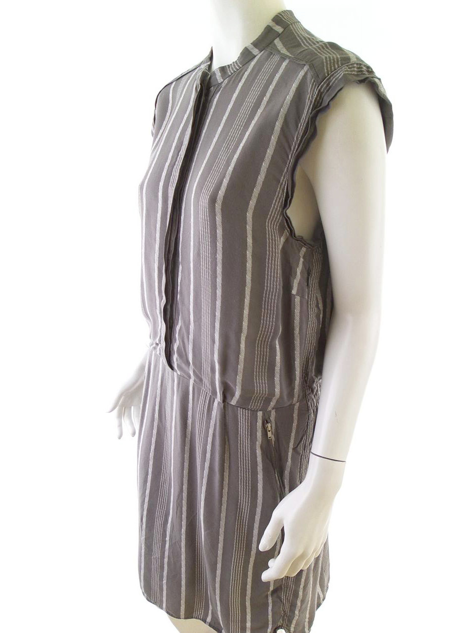 InWear Rozmiar 42 Okrągły dekolt Sukienka Koszulowa Bezrękawnik Midi Materiał Wiskoza 100% InWear Rozmiar 42 Okrągły dekolt Sukienka Koszulowa Bezrękawnik Midi Materiał Wiskoza 100%