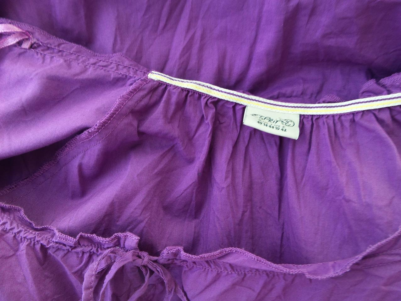 Esprit Rozmiar 40 Kolor Fioletowy Dekolt U Tunika Bluzka Krótki rękaw Materiał Bawełna 100% Esprit Rozmiar 40 Kolor Fioletowy Dekolt U Tunika Bluzka Krótki rękaw Materiał Bawełna 100%