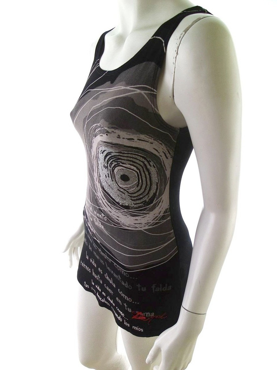 DESIGUAL Rozmiar XS Kolor Czarny Okrągły dekolt Tunika Bluzka Bezrękawnik Materiał Wiskoza