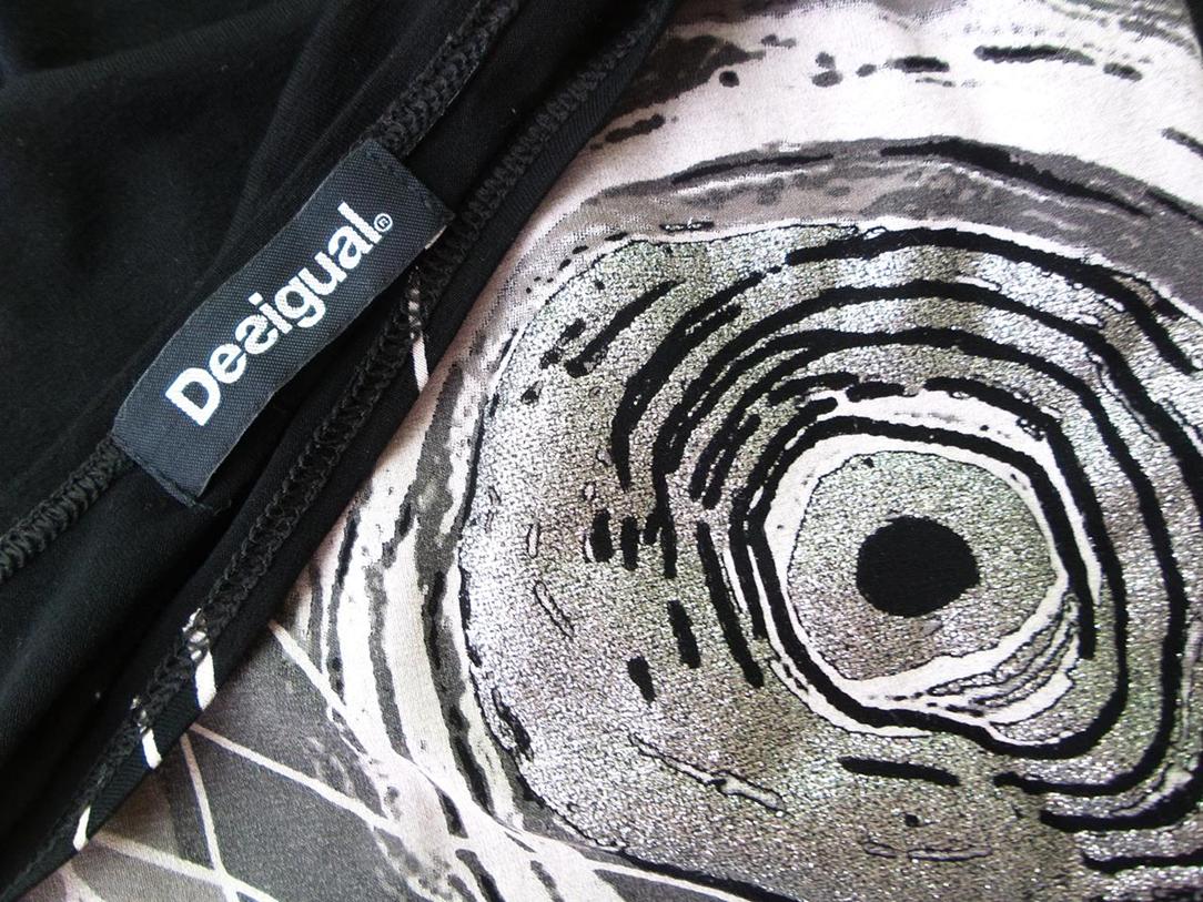 DESIGUAL Rozmiar XS Kolor Czarny Okrągły dekolt Tunika Bluzka Bezrękawnik Materiał Wiskoza