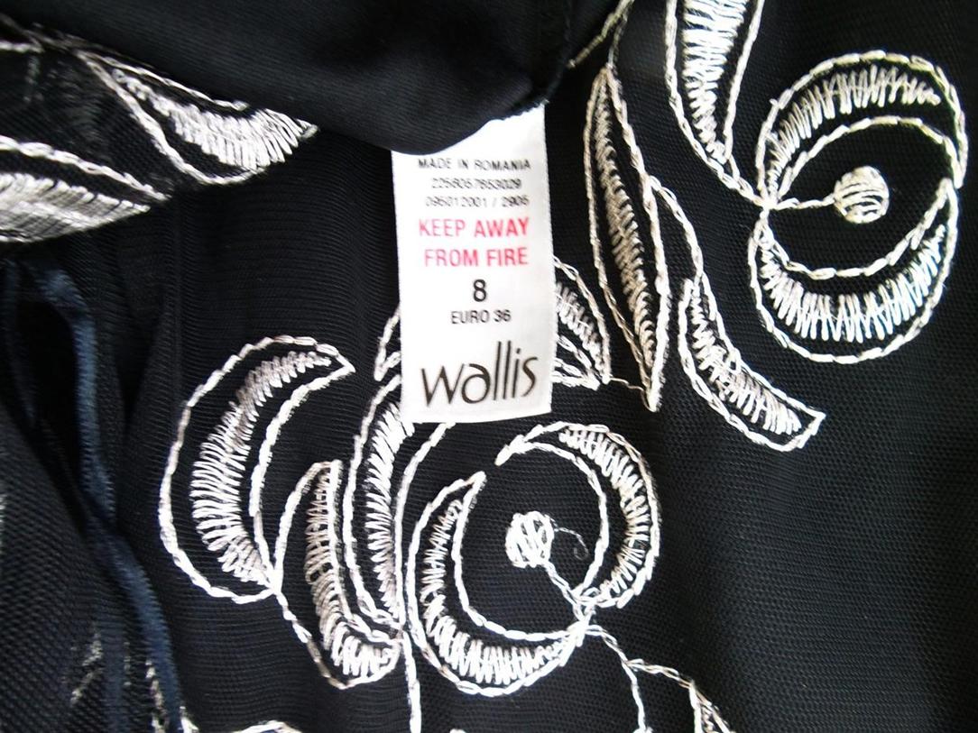 Wallis Rozmiar 36 Kolor Czarny W serek Sukienka Letnia Bezrękawnik Midi Wallis Rozmiar 36 Kolor Czarny W serek Sukienka Letnia Bezrękawnik Midi