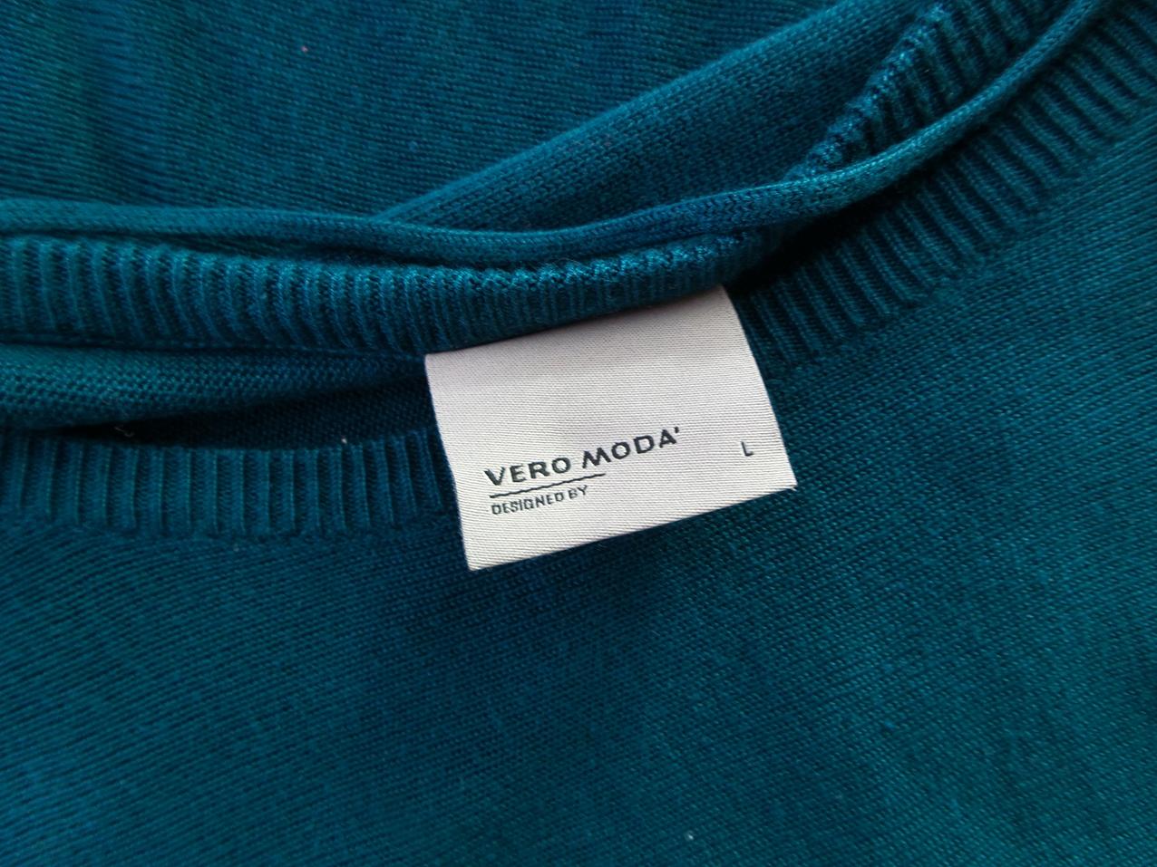 Vero moda Rozmiar L W łódkę Tunika Bluzka Dzianina Długi rękaw Materiał Wiskoza 100%