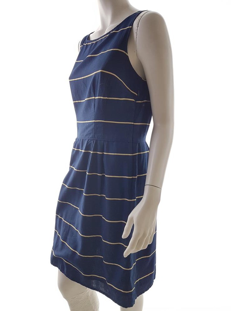 Tommy hilfiger Rozmiar 8 (36) Kolor Granatowy Okrągły dekolt Sukienka A-Line Bezrękawnik Do Kolan Materiał Bawełna 100% Tommy hilfiger Rozmiar 8 (36) Kolor Granatowy Okrągły dekolt Sukienka A-Line Bezrękawnik Do Kolan Materiał Bawełna 100%
