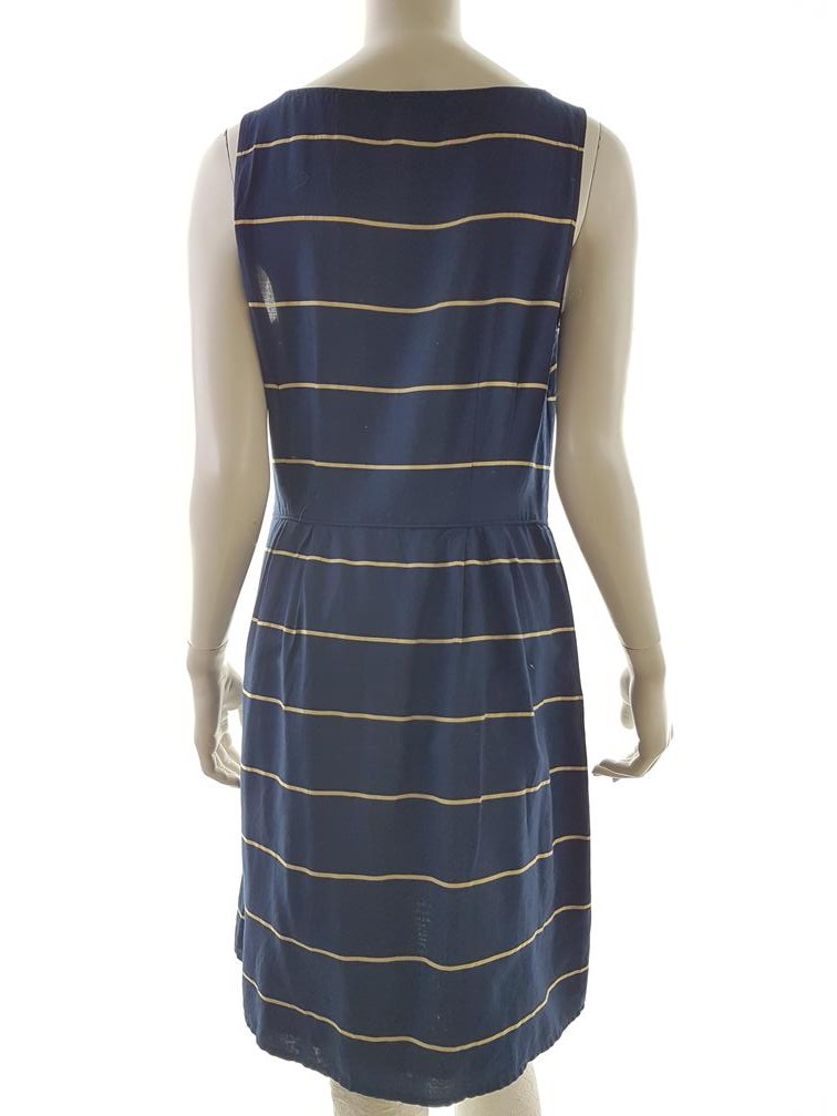 Tommy hilfiger Rozmiar 8 (36) Kolor Granatowy Okrągły dekolt Sukienka A-Line Bezrękawnik Do Kolan Materiał Bawełna 100% Tommy hilfiger Rozmiar 8 (36) Kolor Granatowy Okrągły dekolt Sukienka A-Line Bezrękawnik Do Kolan Materiał Bawełna 100%