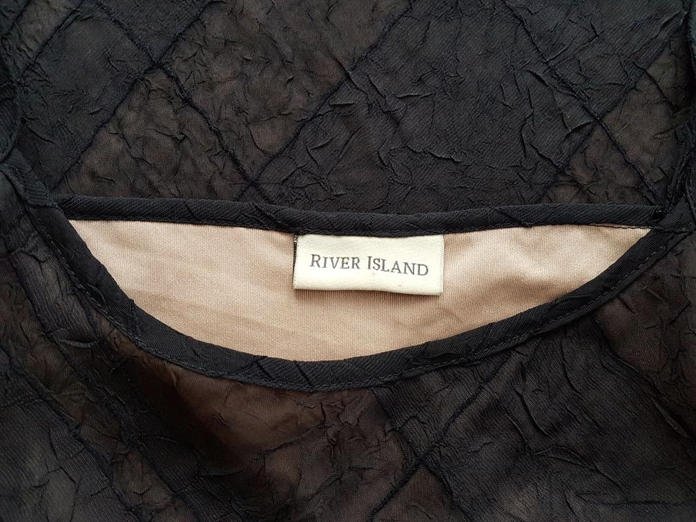 River island Rozmiar 42 Kolor Czarny Odkryte Ramiona Sukienka Maxi Bezrękawnik Długa River island Rozmiar 42 Kolor Czarny Odkryte Ramiona Sukienka Maxi Bezrękawnik Długa