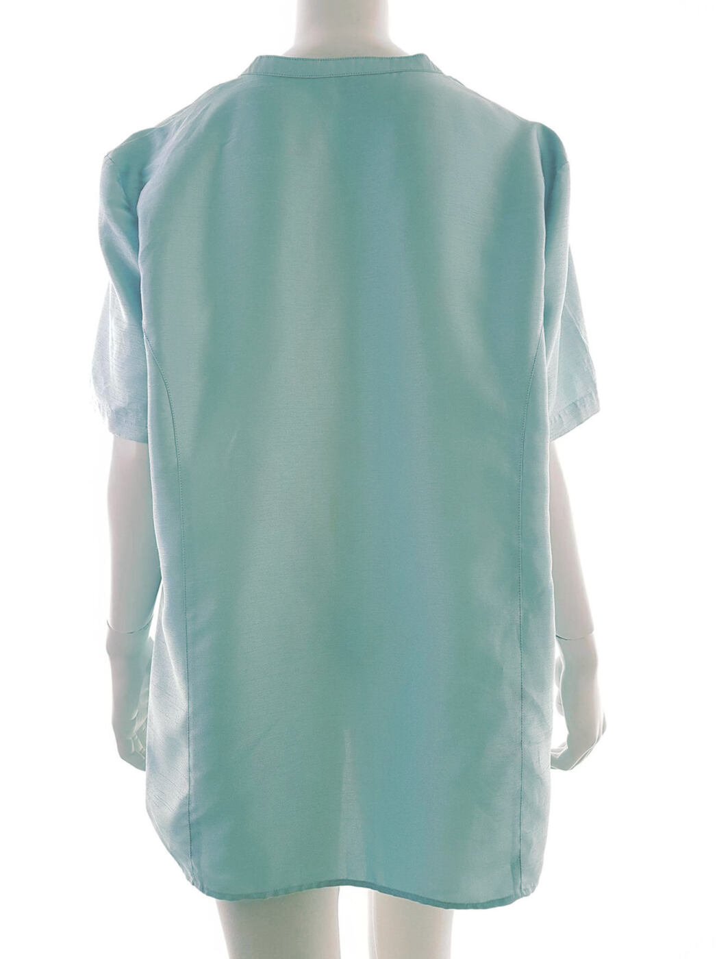 20180720_114842.jpg Elvi Rozmiar 22 (50) Split Crew Neck Bluzka Zapinana Krótki rękaw