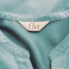 Elvi Rozmiar 22 (50) Split Crew Neck Bluzka Zapinana Krótki rękaw