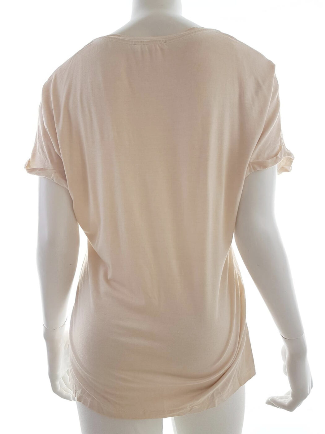 20180720_151403.jpg Nine Savannah Miller Rozmiar 10 (38) Kolor Beżowy Crew Neck T-Shirt Krótki rękaw