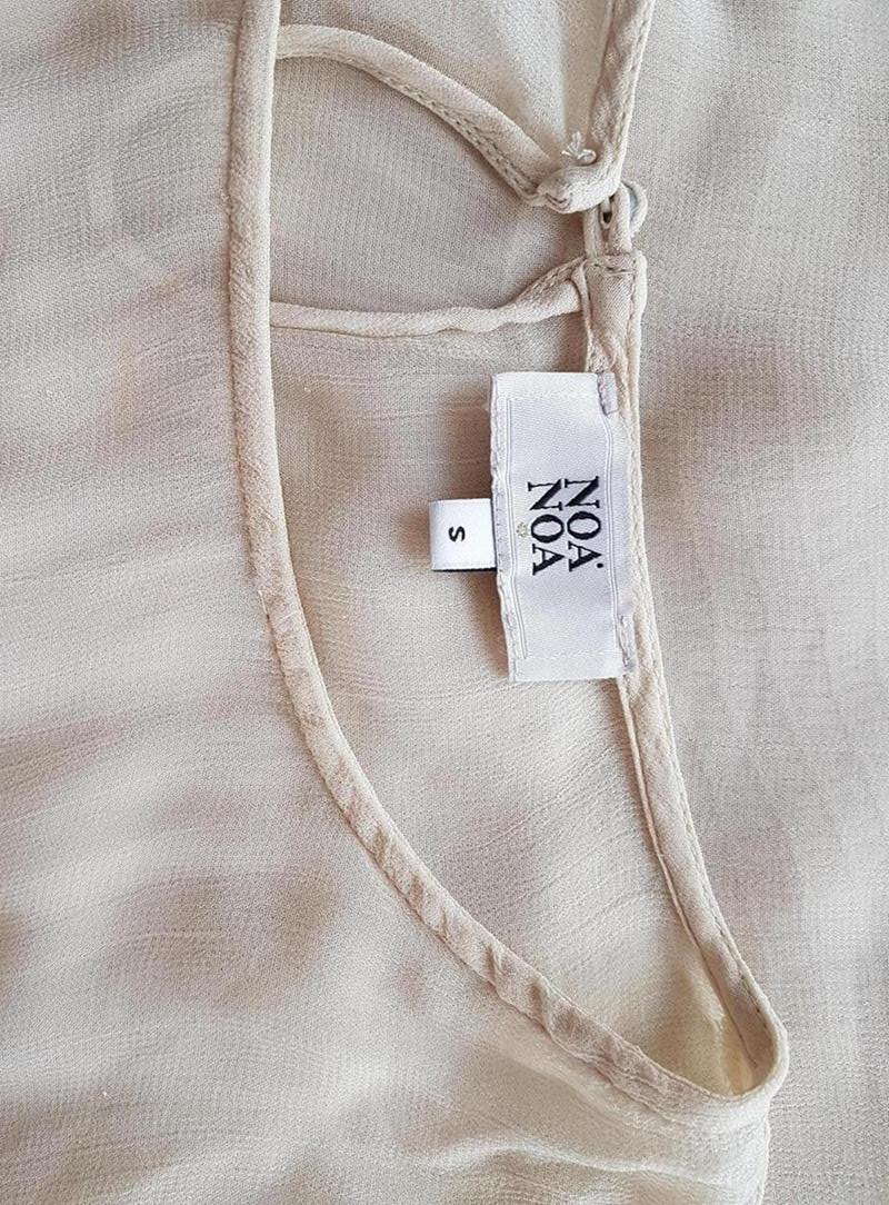 20180724_155940.jpg Noa noa Rozmiar S Kolor Beżowy Crew Neck Bluzka Peplum Krótki rękaw