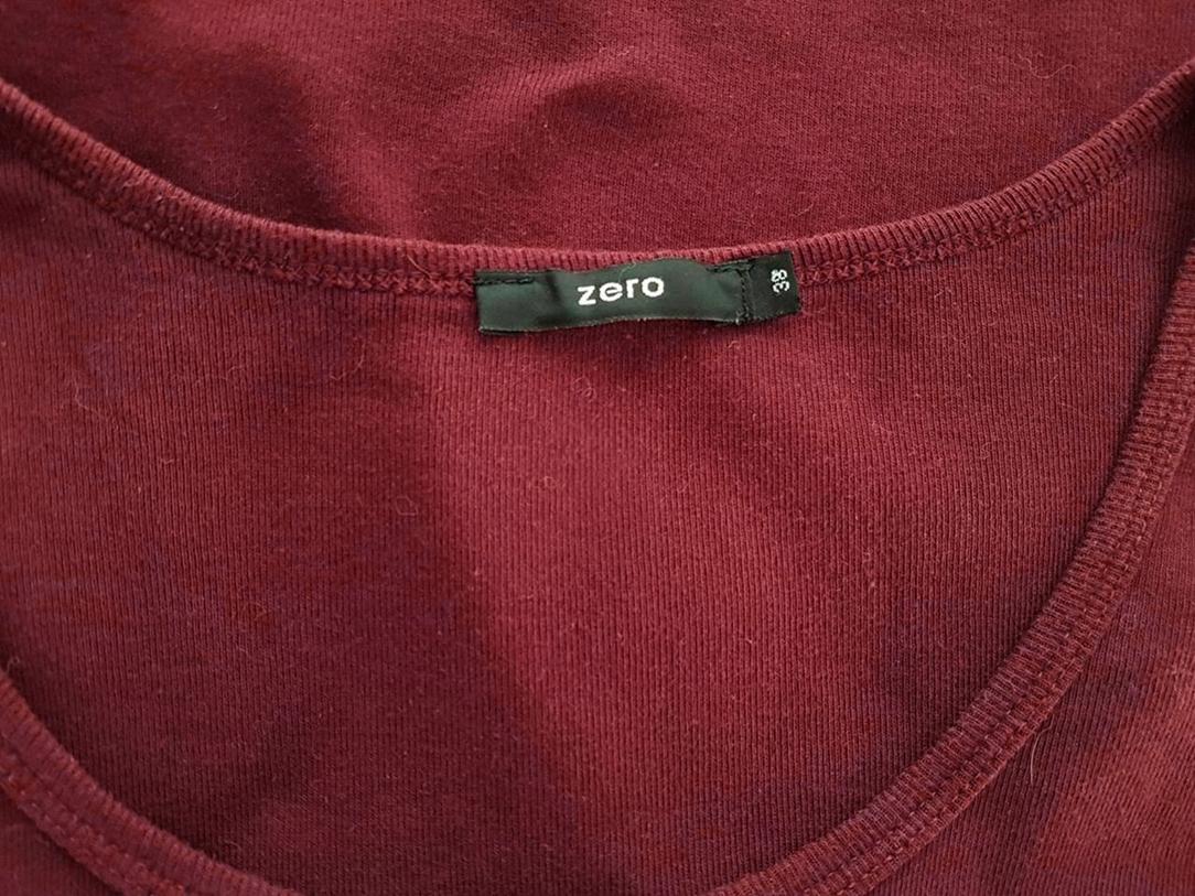 Zero Rozmiar 38 Kolor Bordowy Okrągły dekolt Bluzka Bezrękawnik Materiał Bawełna 100%
