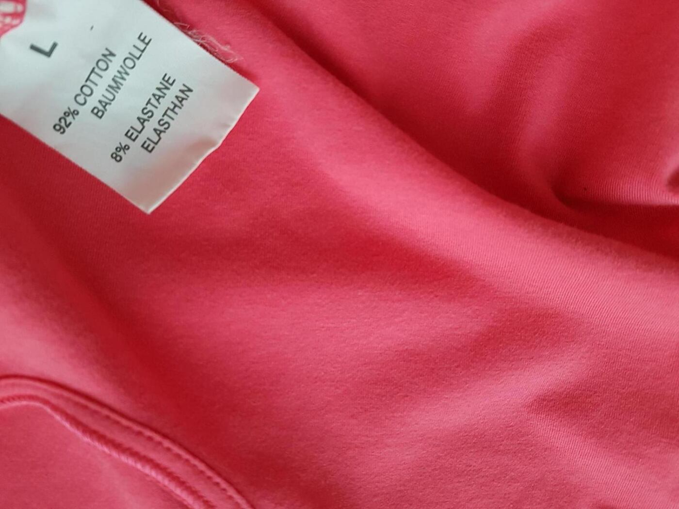 20180731_144521.jpg Elisa cavaletti Rozmiar L Kolor Różowy Crew Neck Bluzka Rękaw 3/4 Materiał Bawełna