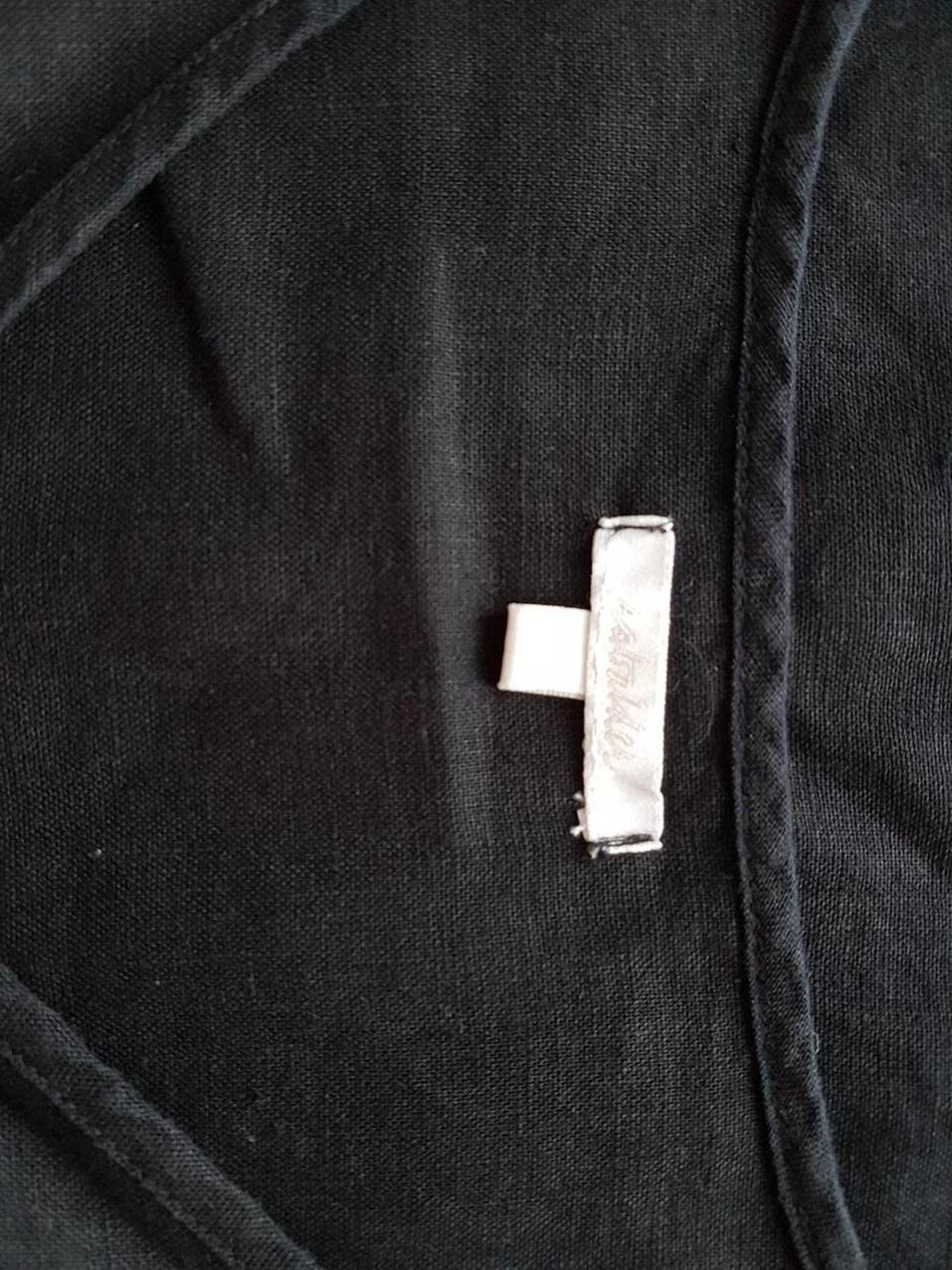 Rabalder Rozmiar XS Kolor Czarny W serek Sukienka Mini Rękaw 3/4 Krótka Materiał Len 100% Rabalder Rozmiar XS Kolor Czarny W serek Sukienka Mini Rękaw 3/4 Krótka Materiał Len 100%