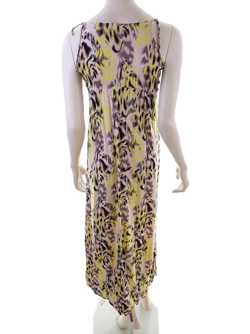 Vero moda Rozmiar XS Kolor Żółty W serek Sukienka Maxi Bezrękawnik Długa Materiał Wiskoza 100% Vero moda Rozmiar XS Kolor Żółty W serek Sukienka Maxi Bezrękawnik Długa Materiał Wiskoza 100%