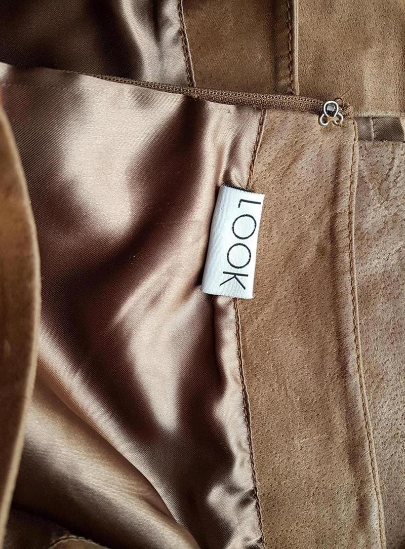 Look Rozmiar 40 Kolor Brązowy Spódnica Prosta i Ołówkowa Midi