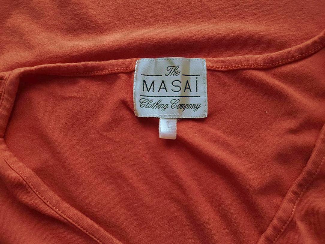 The Masai Rozmiar L Kolor Pomarańczowy W serek Tunika Bluzka Bezrękawnik Materiał Wiskoza The Masai Rozmiar L Kolor Pomarańczowy W serek Tunika Bluzka Bezrękawnik Materiał Wiskoza