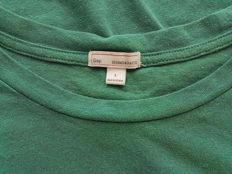 20180802_133905.jpg Gap Rozmiar L Kolor Zielony Crew Neck T-Shirt Krótki rękaw Materiał Bawełna