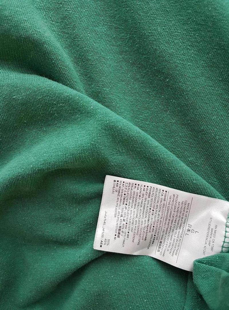 20180802_133924.jpg Gap Rozmiar L Kolor Zielony Crew Neck T-Shirt Krótki rękaw Materiał Bawełna