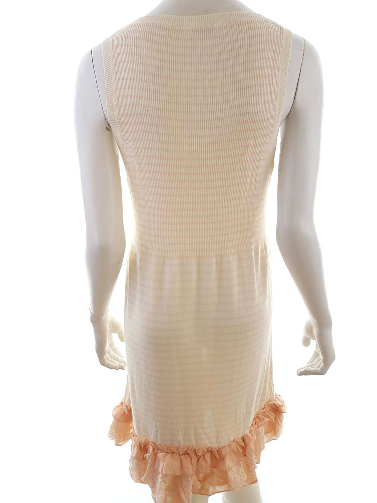 Miss selfridge Rozmiar 12 (40) Kolor Kremowy Dekolt U Sukienka Letnia Bezrękawnik Do Kolan Materiał Bawełna Miss selfridge Rozmiar 12 (40) Kolor Kremowy Dekolt U Sukienka Letnia Bezrękawnik Do Kolan Materiał Bawełna
