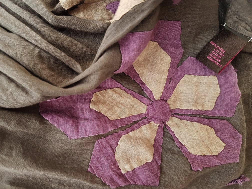 20180804_114514.jpg Antik Batik Rozmiar S Okrągły dekolt Bluzka Krótki rękaw Materiał Bawełna 100%