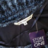 Store Twenty One Rozmiar 14 (42) Kolor Granatowy Geometryczny Okrągły dekolt Tunika Bluzka Krótki rękaw