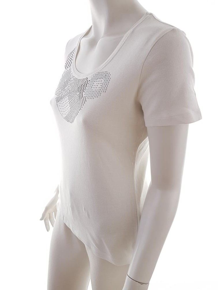 BETTY BARCLAY Rozmiar S Kolor Biały Okrągły dekolt T-Shirt Krótki rękaw