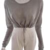 Intown Rozmiar M Kolor Szary Okrągły dekolt Bluzka Crop Top Długi rękaw Materiał Akryl