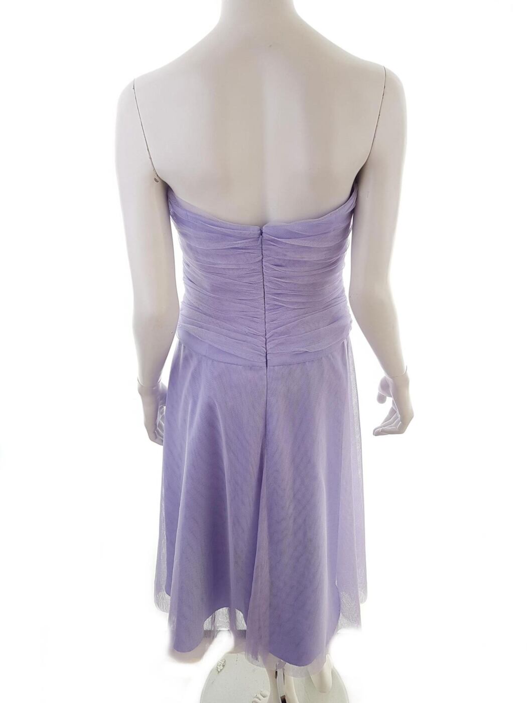 Dessy Collection Rozmiar 10 (38) Kolor Fioletowy Odkryte Ramiona Suknia Balowa Sukienka Wieczorowa Bezrękawnik Midi Dessy Collection Rozmiar 10 (38) Kolor Fioletowy Odkryte Ramiona Suknia Balowa Sukienka Wieczorowa Bezrękawnik Midi