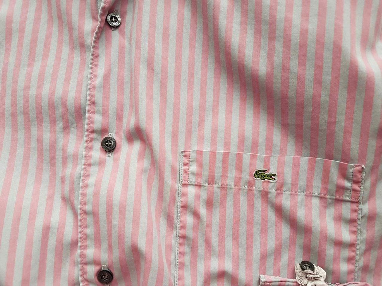 20180808_163125.jpg Lacoste Rozmiar 42 Kolor Różowy Kołnierz Męska Koszula Elegancka Długi rękaw Materiał Bawełna 100%
