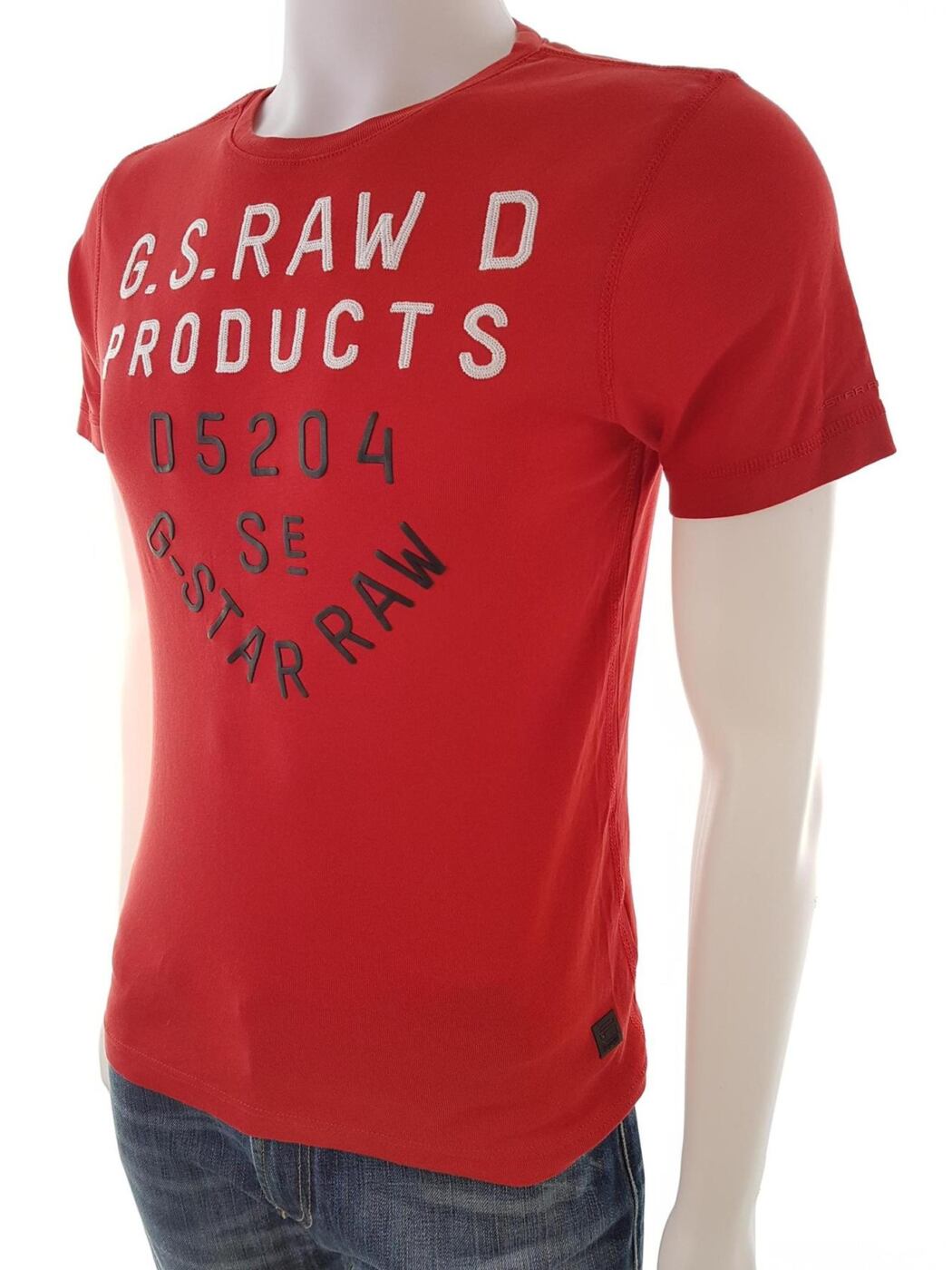 20180809_151700.jpg G-Star Rozmiar M Kolor Czerwony Męski T-Shirt Krótki rękaw Materiał Bawełna 100%