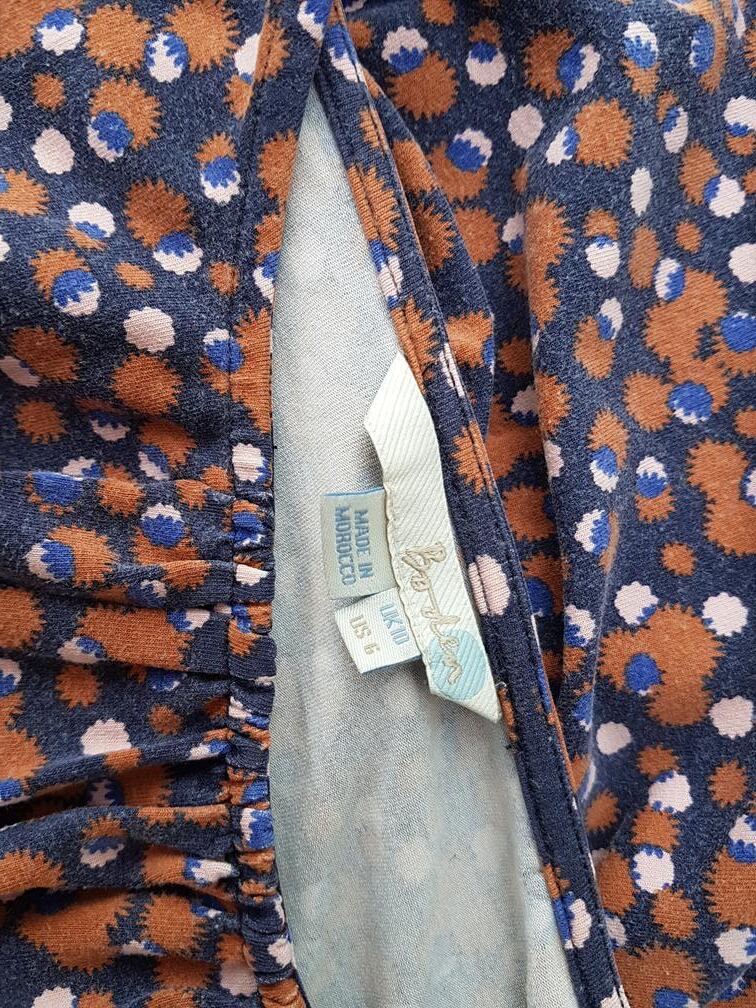 Boden Rozmiar 8 (36) Kolor Szary Dekolt U Tunika Bluzka Rękaw 3/4 Materiał Wiskoza