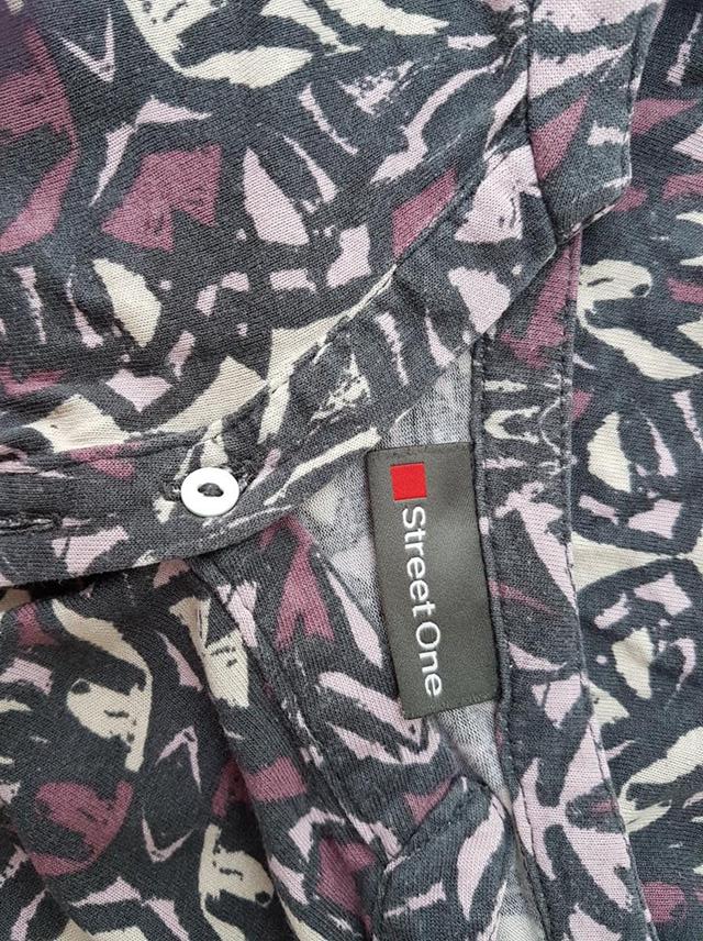 Street One Rozmiar 34 Kolor Szary Split Crew Neck Bluzka Długi rękaw Materiał Wiskoza 100%