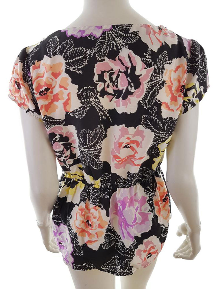 20180816_143039.jpg Dorothy perkins Rozmiar 40 Kolor Czarny W serek Bluzka Kopertowa Krótki rękaw
