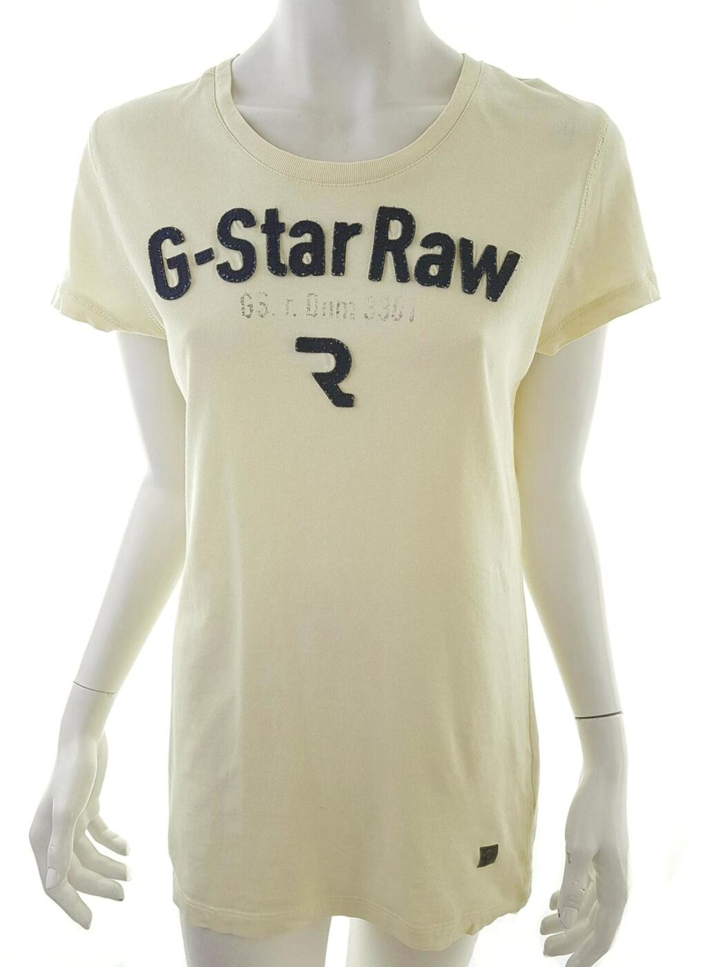 G-Star Rozmiar XL Kolor Żółty Okrągły dekolt T-Shirt Krótki rękaw Materiał Bawełna 100%