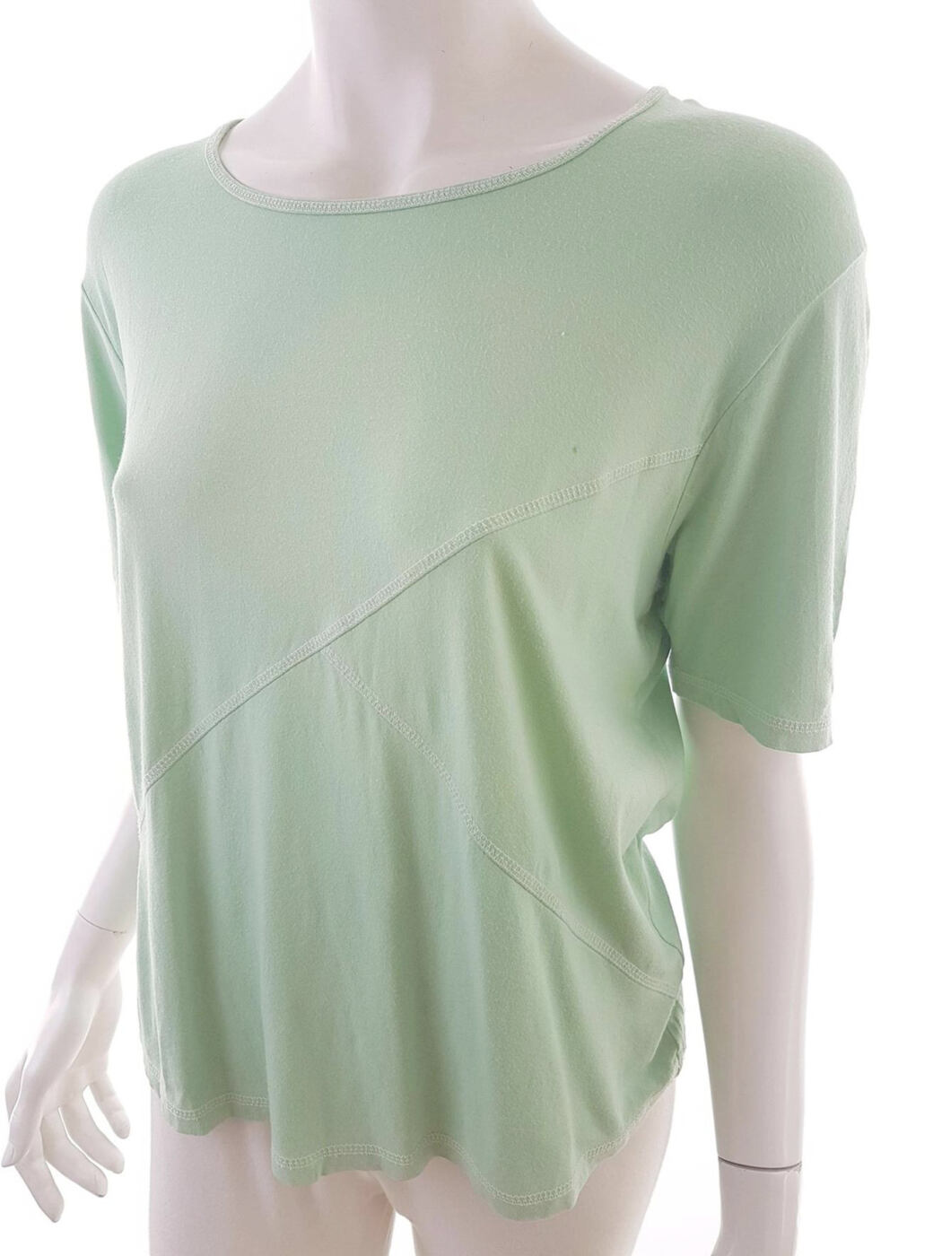 20180820_140926.jpg Pardon Rozmiar XL Kolor Miętowy Okrągły dekolt T-Shirt Krótki rękaw