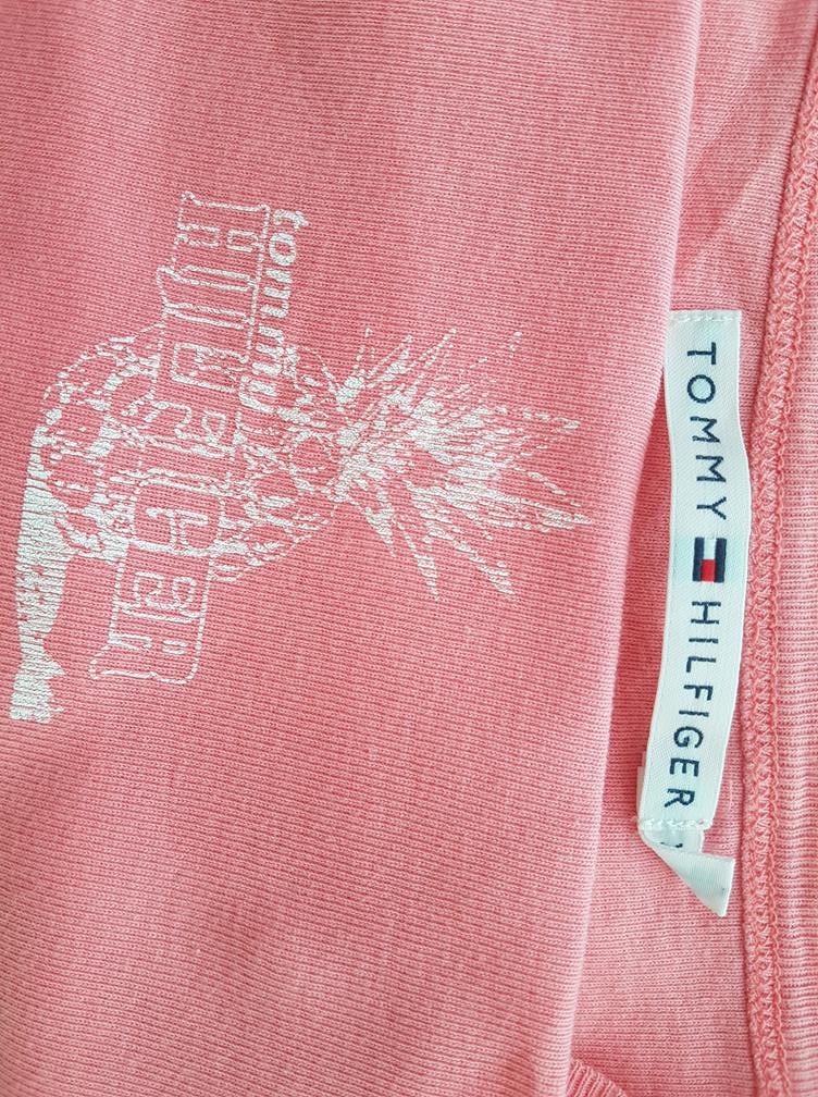 20180820_143827.jpg Tommy hilfiger Rozmiar XL Kolor Różowy Dekolt U Bluzka Bezrękawnik Materiał Bawełna 100%
