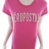 Aeropostale Rozmiar L Kolor Różowy Okrągły dekolt T-Shirt Krótki rękaw Materiał Bawełna