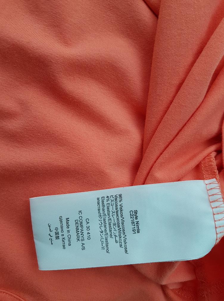 20180821_162208.jpg InWear Rozmiar S Kolor Pomarańczowy Dekolt Serce Bluzka Bezrękawnik Materiał Wiskoza