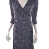 Laura ashley Rozmiar 38 Kolor Szary W serek Sukienka Zawijana Rękaw 3/4 Do Kolan
