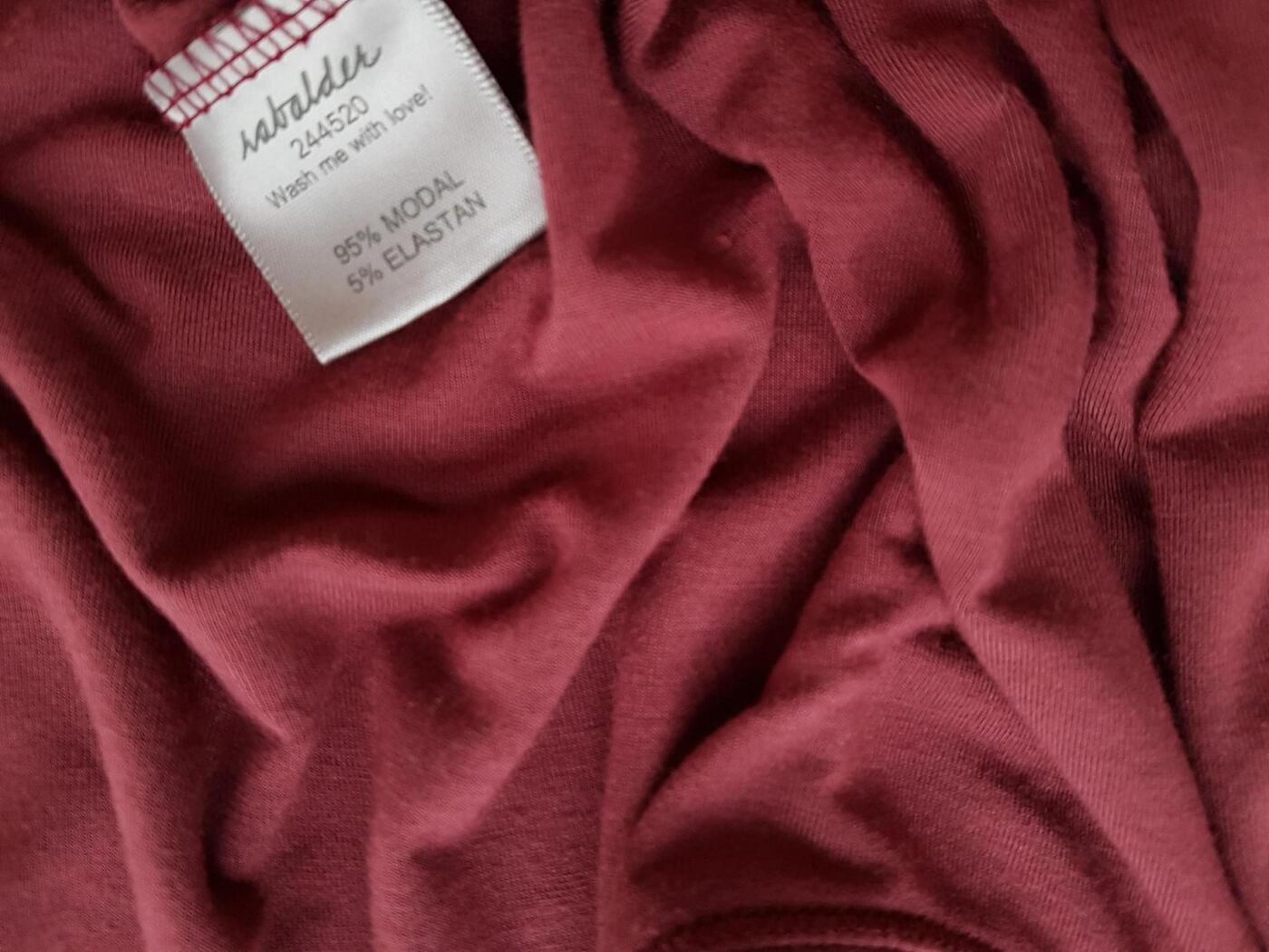 20180823_131359.jpg Rabalder Rozmiar XS Kolor Brązowy Crew Neck Bluzka Krótki rękaw Materiał Modal