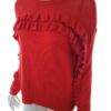 River island Rozmiar 6 Kolor Czerwony Crew Neck Tunika Bluzka Dzianina Rękaw 3/4