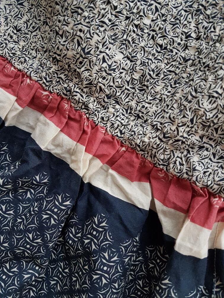 Vintage Rozmiar 46 Kolor Granatowy Kwadratowy dekolt Sukienka Letnia Bezrękawnik Do Kolan Vintage Rozmiar 46 Kolor Granatowy Kwadratowy dekolt Sukienka Letnia Bezrękawnik Do Kolan