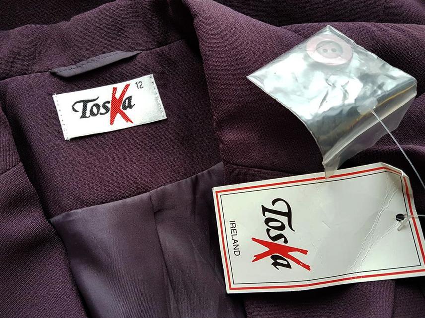Toska Rozmiar 12 (40) Kolor Fioletowy Kołnierz Żakiet z zapięciem Długi rękaw