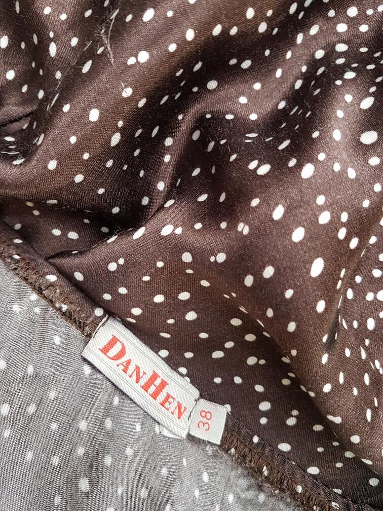 DanHen Rozmiar 38 Kolor Brązowy Halter Sukienka Letnia Bezrękawnik Midi DanHen Rozmiar 38 Kolor Brązowy Halter Sukienka Letnia Bezrękawnik Midi