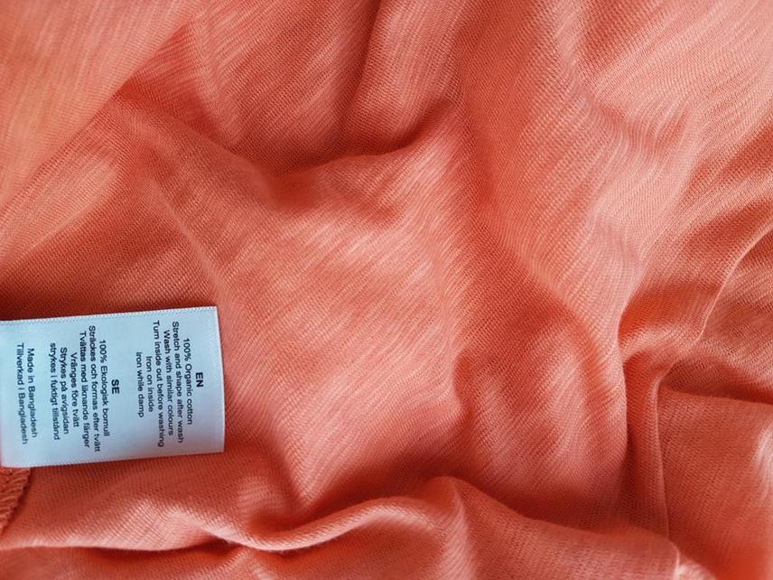 365 Rozmiar XS Kolor Pomarańczowy W serek Tunika Bluzka Krótki rękaw Materiał Bawełna 100%