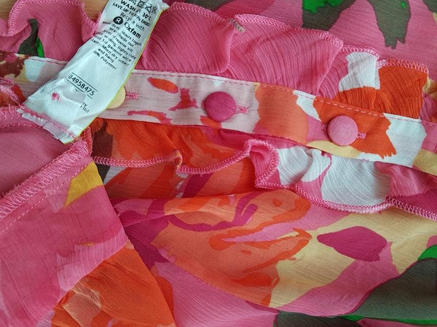 Rozmiar 12 (40) Kolor Różowy Dekolt Serce Bluzka Bezrękawnik