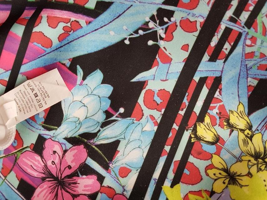 River island Rozmiar 10 (38) Kolor Różowy Okrągły dekolt Sukienka Bodycon Bezrękawnik Do Kolan