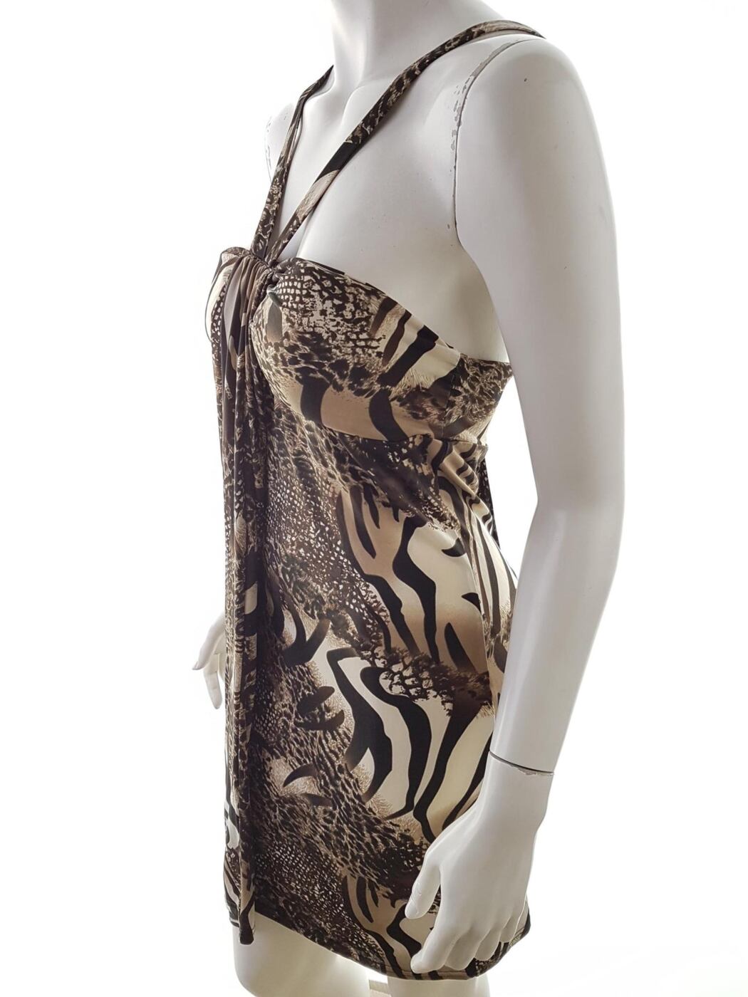Heaven Rozmiar M Kolor Brązowy Odkryte Ramiona Sukienka Bodycon Bezrękawnik Do Kolan Heaven Rozmiar M Kolor Brązowy Odkryte Ramiona Sukienka Bodycon Bezrękawnik Do Kolan