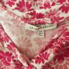 Laura ashley Rozmiar 34 Kolor Różowy W serek Bluzka Krótki rękaw Materiał Wiskoza